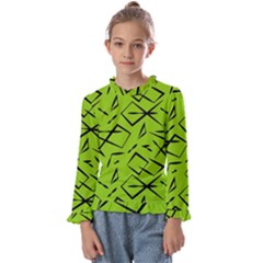 Abstract Pattern Geometric Backgrounds   Kids  Frill Detail Tee