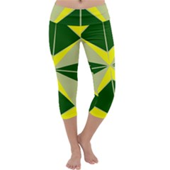 Abstract Pattern Geometric Backgrounds   Capri Yoga Leggings by Eskimos