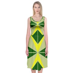 Abstract Pattern Geometric Backgrounds   Midi Sleeveless Dress by Eskimos