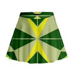 Abstract Pattern Geometric Backgrounds   Mini Flare Skirt by Eskimos