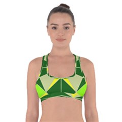 Abstract Pattern Geometric Backgrounds   Cross Back Sports Bra by Eskimos