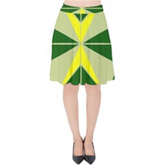 Abstract Pattern Geometric Backgrounds   Velvet High Waist Skirt by Eskimos