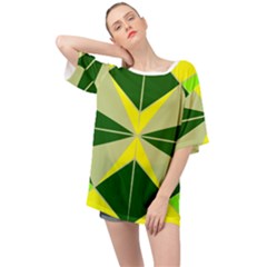 Abstract Pattern Geometric Backgrounds   Oversized Chiffon Top by Eskimos