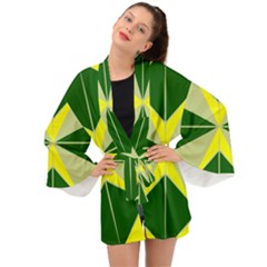 Abstract Pattern Geometric Backgrounds   Long Sleeve Kimono by Eskimos