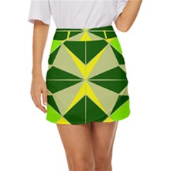 Abstract Pattern Geometric Backgrounds   Mini Front Wrap Skirt