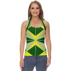 Abstract Pattern Geometric Backgrounds   Basic Halter Top