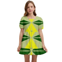 Abstract Pattern Geometric Backgrounds   Kids  Short Sleeve Dolly Dress by Eskimos