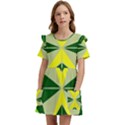 Abstract pattern geometric backgrounds   Kids  Frilly Sleeves Pocket Dress View1