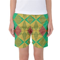 Abstract Pattern Geometric Backgrounds   Women s Basketball Shorts by Eskimos