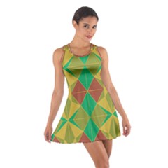 Abstract Pattern Geometric Backgrounds   Cotton Racerback Dress by Eskimos