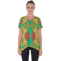 Abstract Pattern Geometric Backgrounds   Cut Out Side Drop Tee by Eskimos