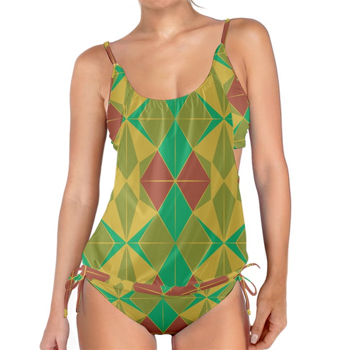 Abstract pattern geometric backgrounds   Tankini Set