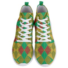 Abstract Pattern Geometric Backgrounds   Men s Lightweight High Top Sneakers by Eskimos