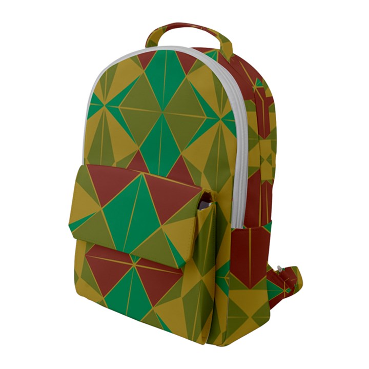 Abstract pattern geometric backgrounds   Flap Pocket Backpack (Large)