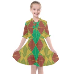 Abstract Pattern Geometric Backgrounds   Kids  All Frills Chiffon Dress by Eskimos