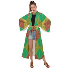 Abstract Pattern Geometric Backgrounds   Maxi Kimono by Eskimos