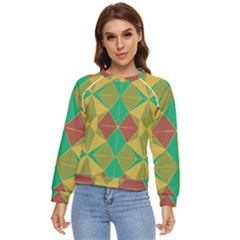 Abstract Pattern Geometric Backgrounds   Women s Long Sleeve Raglan Tee