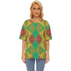 Abstract Pattern Geometric Backgrounds   Oversized Basic Tee