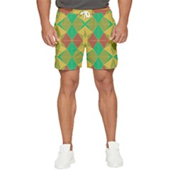 Abstract Pattern Geometric Backgrounds   Men s Runner Shorts by Eskimos