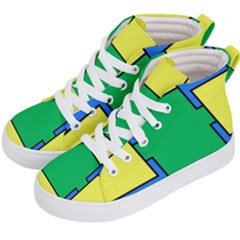 Abstract Pattern Geometric Backgrounds   Kids  Hi-top Skate Sneakers by Eskimos