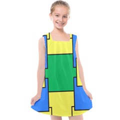 Abstract Pattern Geometric Backgrounds   Kids  Cross Back Dress by Eskimos