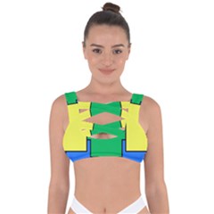 Abstract Pattern Geometric Backgrounds   Bandaged Up Bikini Top by Eskimos