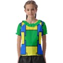 Abstract pattern geometric backgrounds   Kids  Frill Chiffon Blouse View1