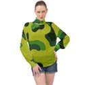 Abstract pattern geometric backgrounds   High Neck Long Sleeve Chiffon Top View1