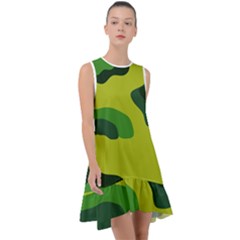 Abstract Pattern Geometric Backgrounds   Frill Swing Dress by Eskimos