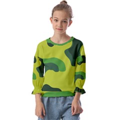 Abstract Pattern Geometric Backgrounds   Kids  Cuff Sleeve Top