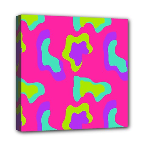 Abstract Pattern Geometric Backgrounds   Mini Canvas 8  X 8  (stretched) by Eskimos