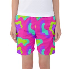 Abstract Pattern Geometric Backgrounds   Women s Basketball Shorts by Eskimos