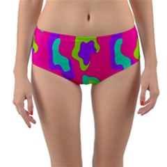 Abstract Pattern Geometric Backgrounds   Reversible Mid-waist Bikini Bottoms by Eskimos