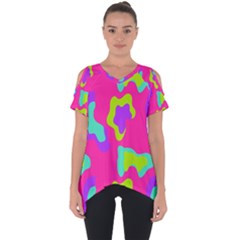 Abstract Pattern Geometric Backgrounds   Cut Out Side Drop Tee by Eskimos