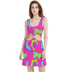 Abstract Pattern Geometric Backgrounds   Velvet Cutout Dress by Eskimos