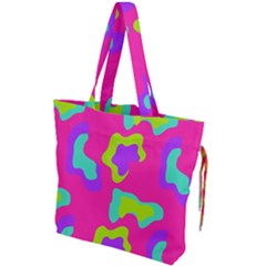 Abstract Pattern Geometric Backgrounds   Drawstring Tote Bag by Eskimos