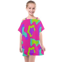 Abstract Pattern Geometric Backgrounds   Kids  One Piece Chiffon Dress by Eskimos