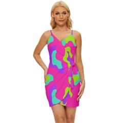 Abstract Pattern Geometric Backgrounds   Wrap Tie Front Dress