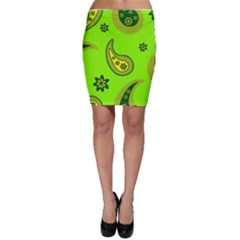 Floral Pattern Paisley Style Paisley Print  Doodle Background Bodycon Skirt by Eskimos