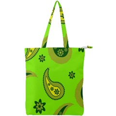 Floral Pattern Paisley Style Paisley Print  Doodle Background Double Zip Up Tote Bag by Eskimos