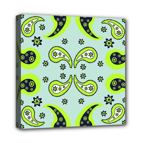 Floral Pattern Paisley Style  Mini Canvas 8  X 8  (stretched) by Eskimos