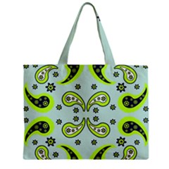 Floral Pattern Paisley Style  Zipper Mini Tote Bag by Eskimos