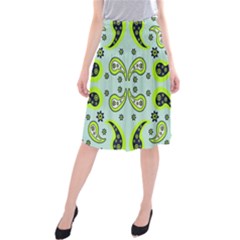 Floral Pattern Paisley Style  Midi Beach Skirt by Eskimos