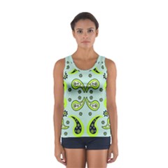 Floral Pattern Paisley Style  Sport Tank Top  by Eskimos