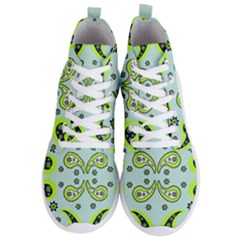 Floral Pattern Paisley Style  Men s Lightweight High Top Sneakers by Eskimos