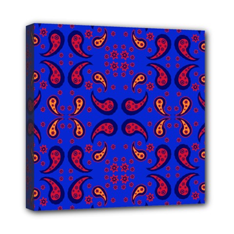 Floral Pattern Paisley Style  Mini Canvas 8  X 8  (stretched) by Eskimos