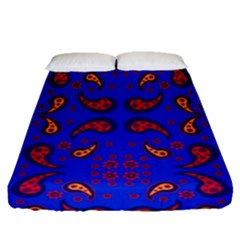 Floral Pattern Paisley Style  Fitted Sheet (queen Size) by Eskimos