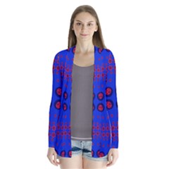 Floral Pattern Paisley Style  Drape Collar Cardigan by Eskimos