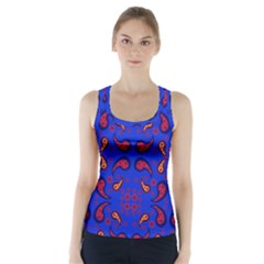 Floral Pattern Paisley Style  Racer Back Sports Top by Eskimos