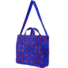 Floral Pattern Paisley Style  Square Shoulder Tote Bag by Eskimos